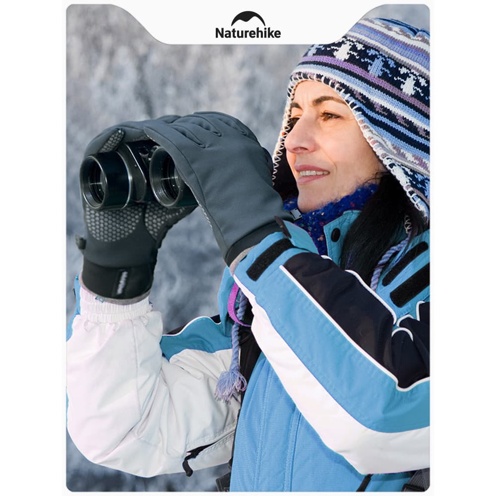 Naturehike norueguês ao ar livre velo-velo luvas quentes homens inverno ciclismo correndo luvas esportivas à prova dwate