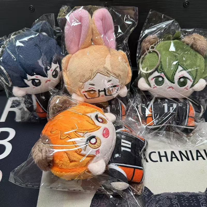 12cm Brinquedo de Pelúcia do Jogo Haikyuu Shoyo Hinata Tobio Kageyama Koshi Sugawara Boneco de Algodão Chaveiro Presente