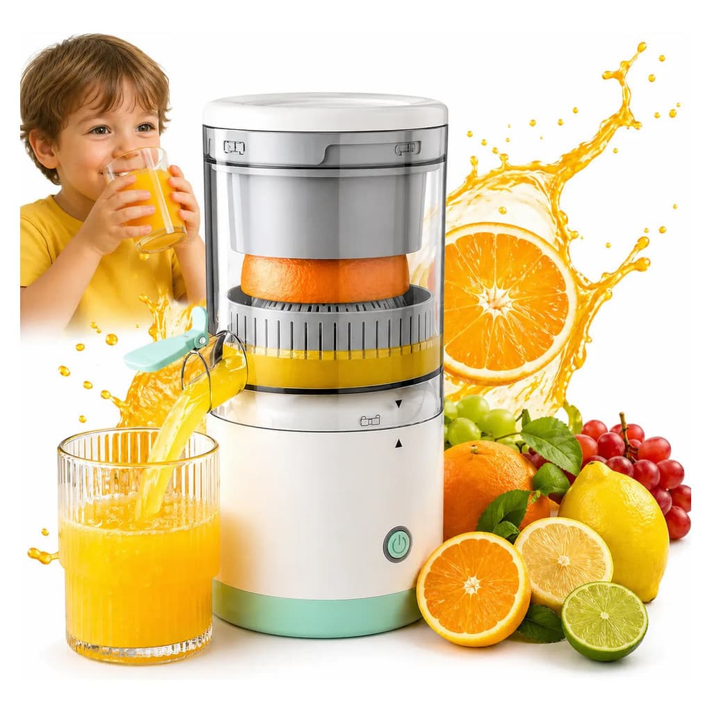 Espremedor Elétrico Portátil USB 45W 240ml Sem Fio Recarregável para Suco Laranja Frutas e Vitaminas