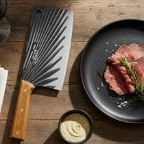 Cutelo Faca Lamina Larga Inox Cabo Madeira Cortar Carne Desossar Churrasco Cozinha Corte Preciso Afiada