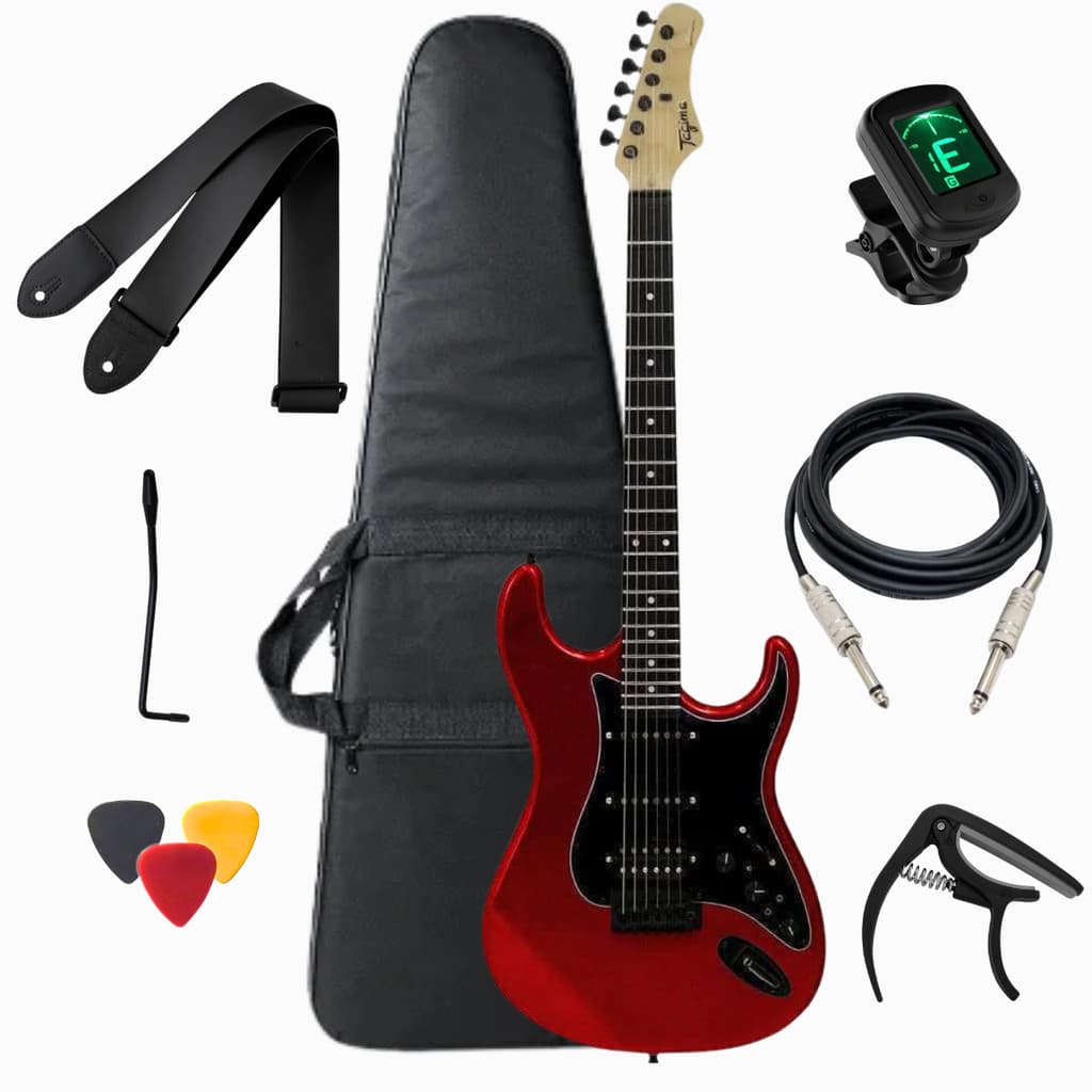 Kit Guitarra Tagima Elétrica Strato Sixmart 2S 1H  Com Efeitos + Acessorios