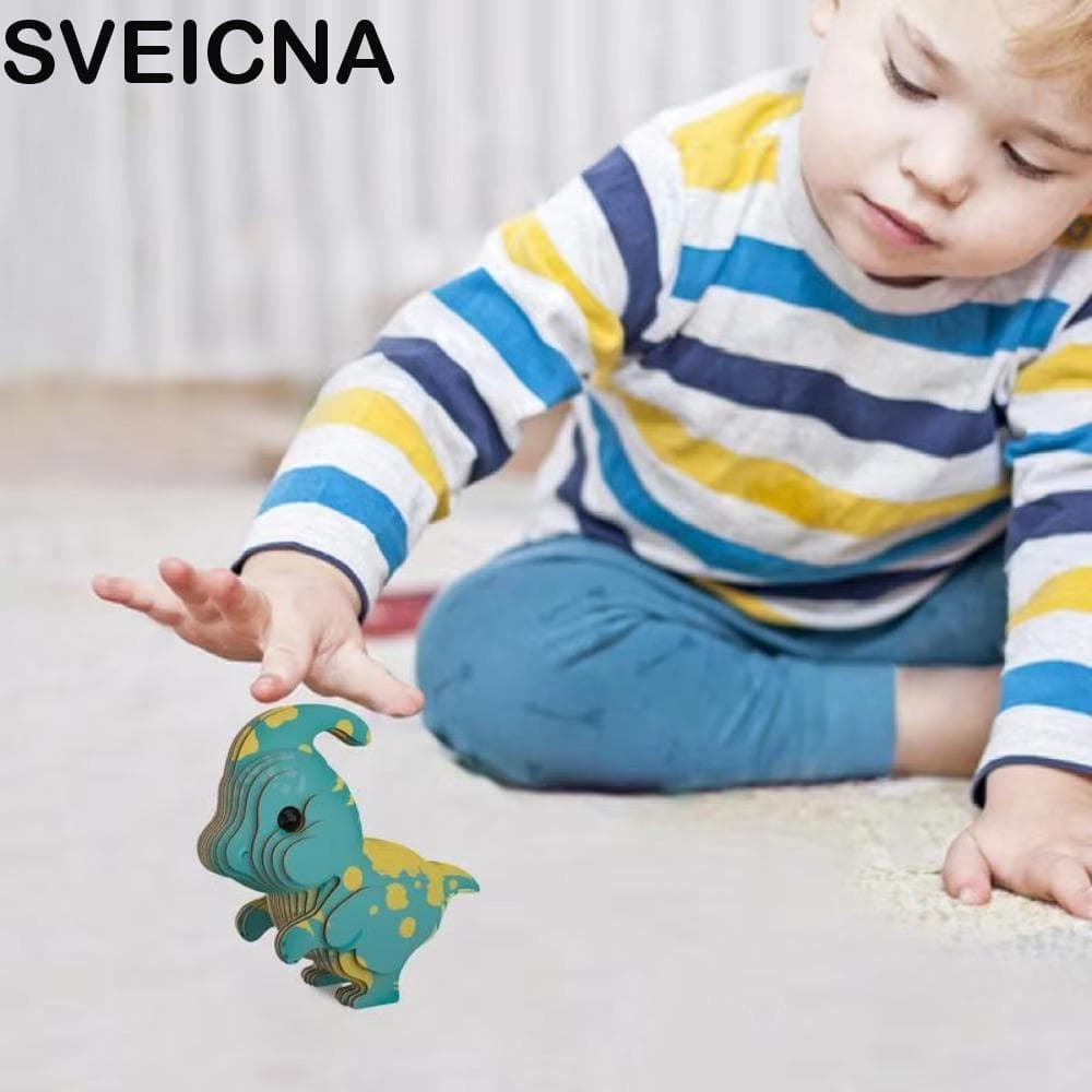 Quebra-Cabeça De Dinossauro De Papelão 3D SVEICNA , Papel 3D Tridimensional De Montagem