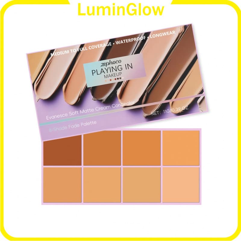 [LuminGlow] Corretivo em Creme Matte Suave Pimby Evanesce, Creme de Cobertura Total à Prova d'Água para Manchas
