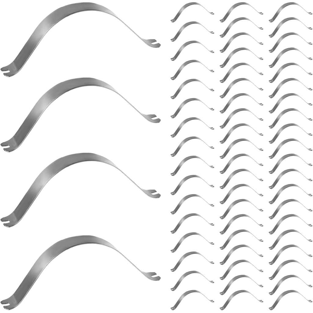 Metal Spring Clips, 50 Pcs Stainless Steel Picture Frame Backing Clips Picture Framing Supplies Picture Frame Hardware B