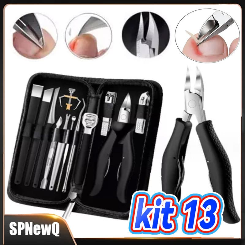 kit 13 Alicate mola dupla De Cortar Unha Curvado Profissional Aço Inox. Similar 777, 722
