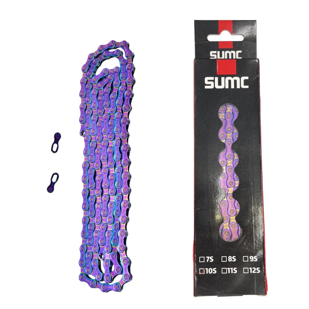Corrente Bike 10v Sumc Colorida Camaleão 118 Elos