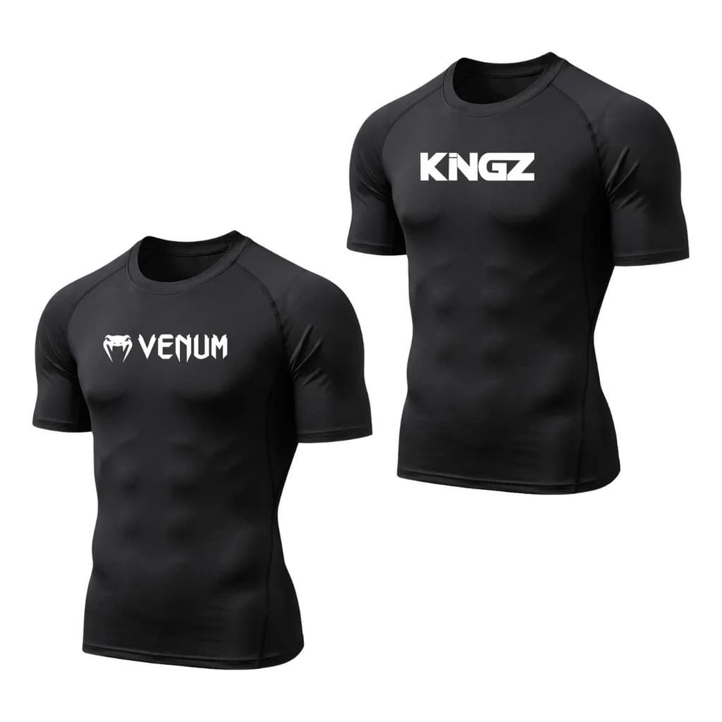 Rash Guard Kit 2 Venum Jiu Jitsu Camisa Compressão Masculina