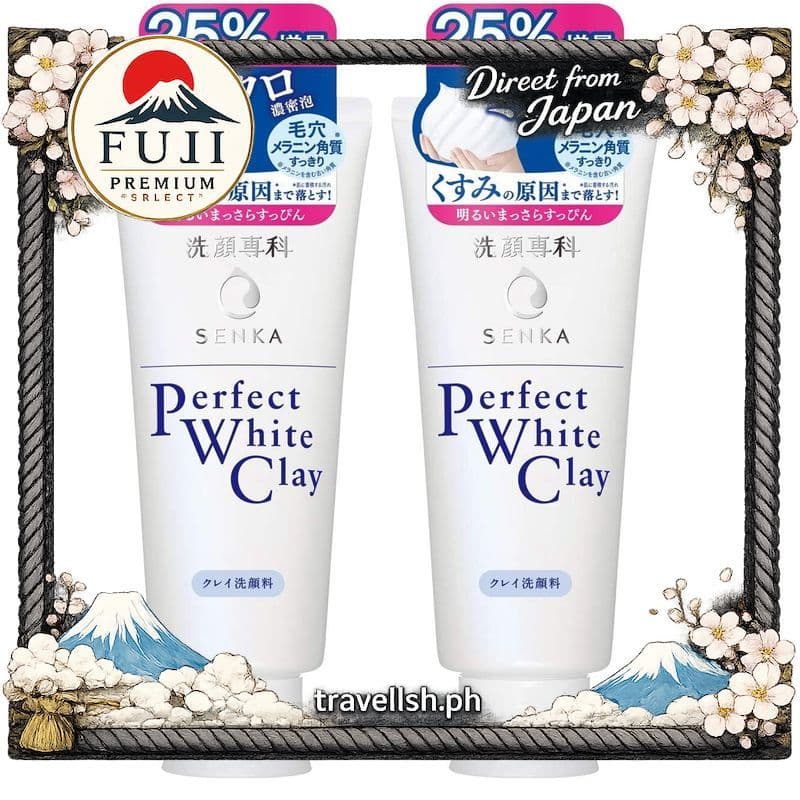 [Senka] Gel de Limpeza Facial Perfect White Clay 25% Volume Extra 【Direto do Japão】