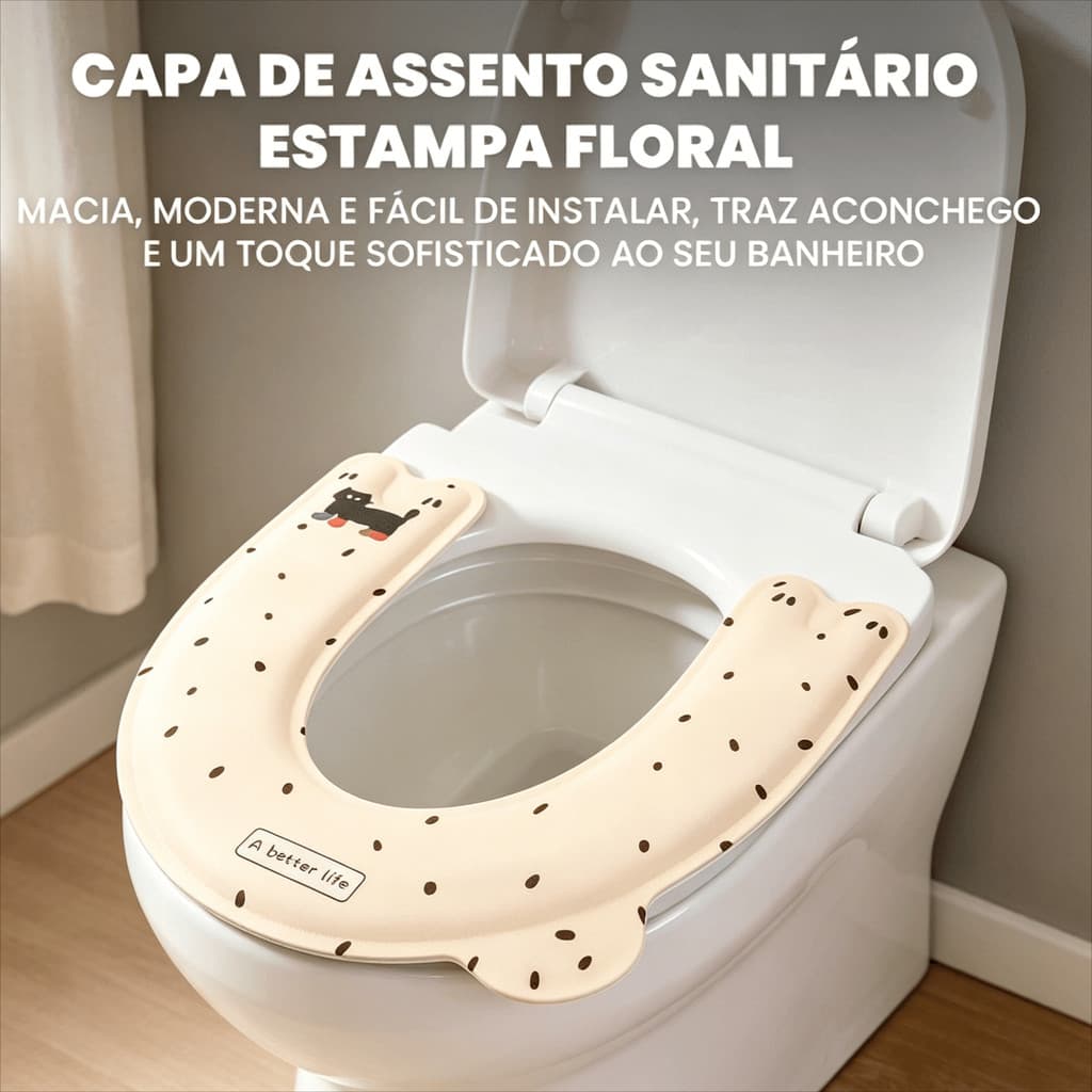 Toilet Seat Cover Capa de Assento Sanitário EVA | Waterproof, Soft & Easy to Install