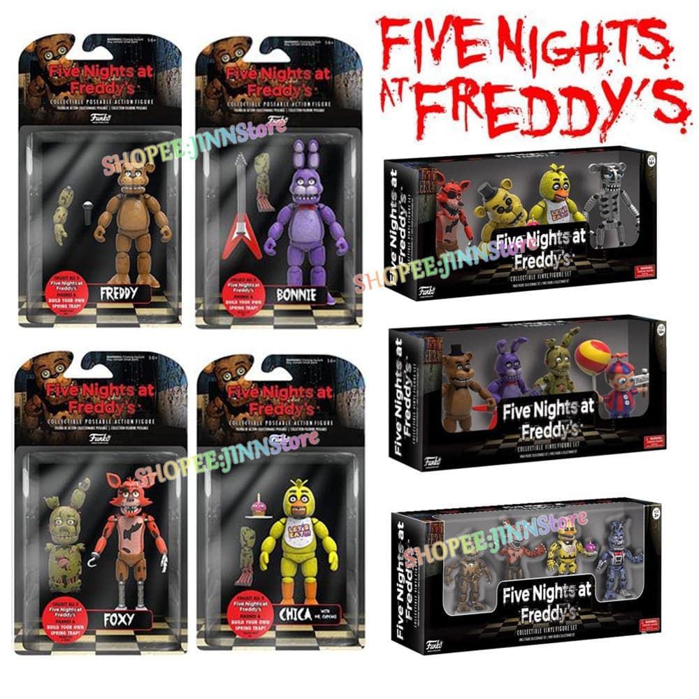Funko FNAF Brinquedo Cinco Noites No FREDDY'S Action Figures Pack BONNIE FOXY CHICA FREDDY Brinquedos Colecionáveis