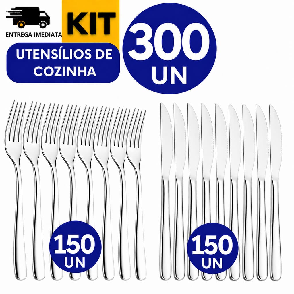 CONJUNTO DE Kit Talheres Inox Super Resistente Não Enferruja
