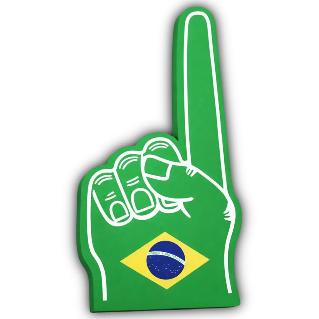 Dedo de Espuma  Dupla Face  Torcida Brasil Copa do Mundo