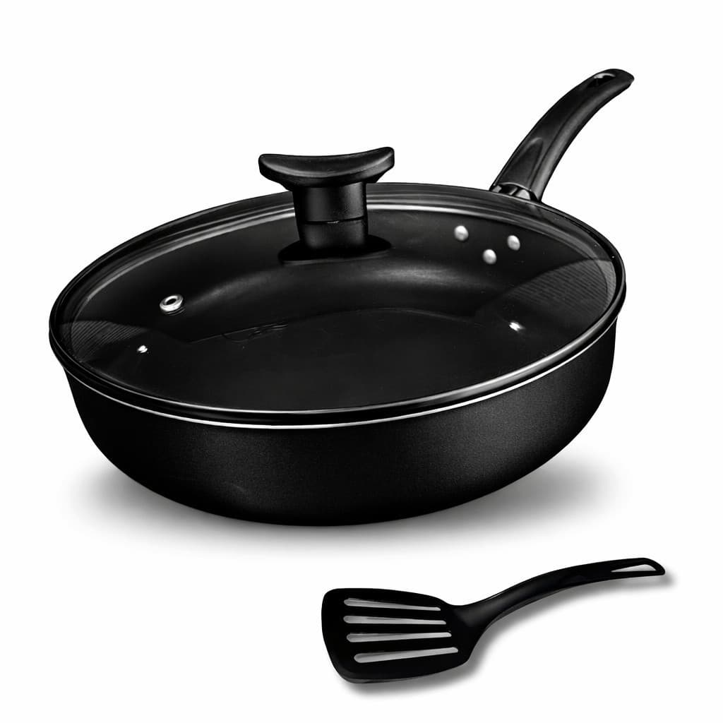Frigideira Alta 22 cm Teflon com Espátula para Cozinha Moderna
