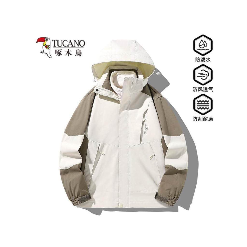 Woodpecker novo estilo jaqueta feminina 2026 novo estilo outono inverno jaqueta masculina três-em-um pequeno engrossado