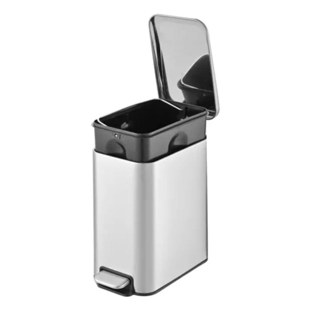 Lixeira com Pedal 5 Litros Slim Retangular Inox para Banheiro Cozinha