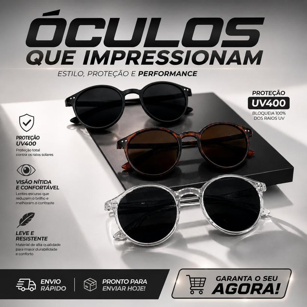 Kit com 3 óculos retrô, design moderno arredondado, lentes escuras, conforto visual e estilo para o dia a dia