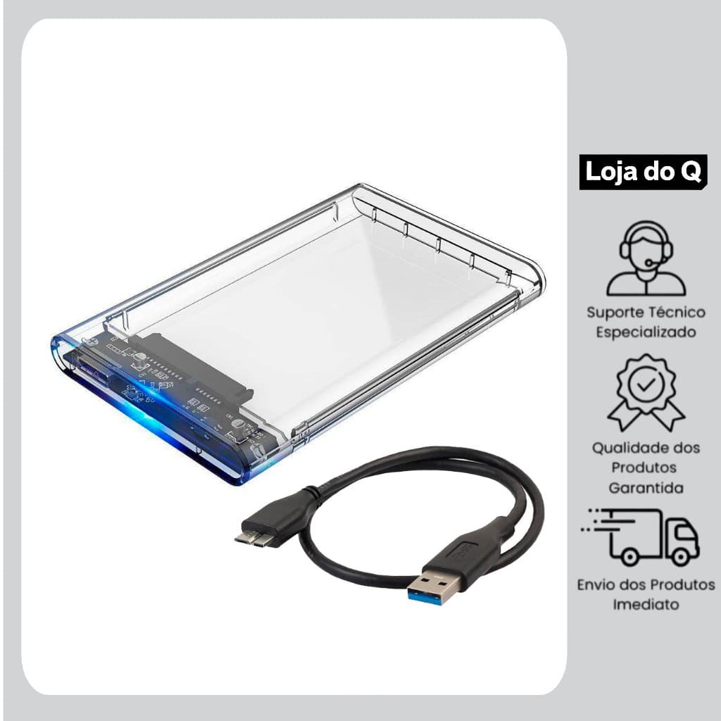 Caixa de disco rígido externo Notebook de 2.5 polegadas USB 3.0 PS4 Xbox One PC 6 Gbps