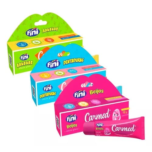 KIT CARMED FINI CLASSICOS - Banana - Beijos e Dentadura
