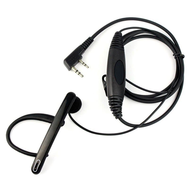 [NEO] Fone De Ouvido Com Barra De Orelha De 2 Pinos E Microfone PTT Para Kenwood/Rádio BAOFENG