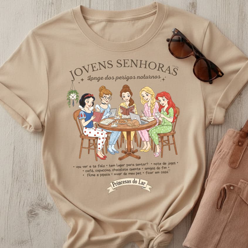 Blusa feminina Estampada Tshirt Cansada Senhoras 100% algodão
