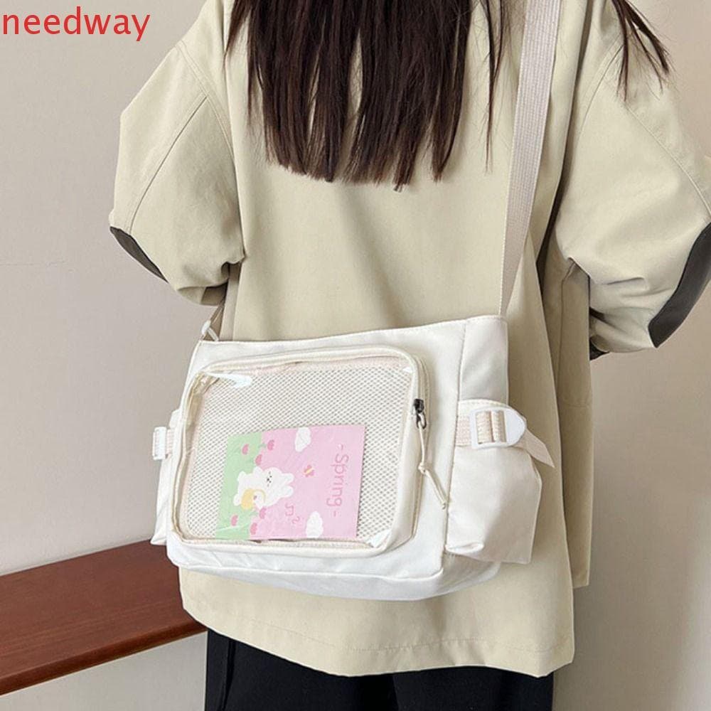 NEEDWAYB Itabag De Cor Sólida , Bolsa Com Zíper De Boneca De Algodão Bolsas Transparentes Ombro Carteira