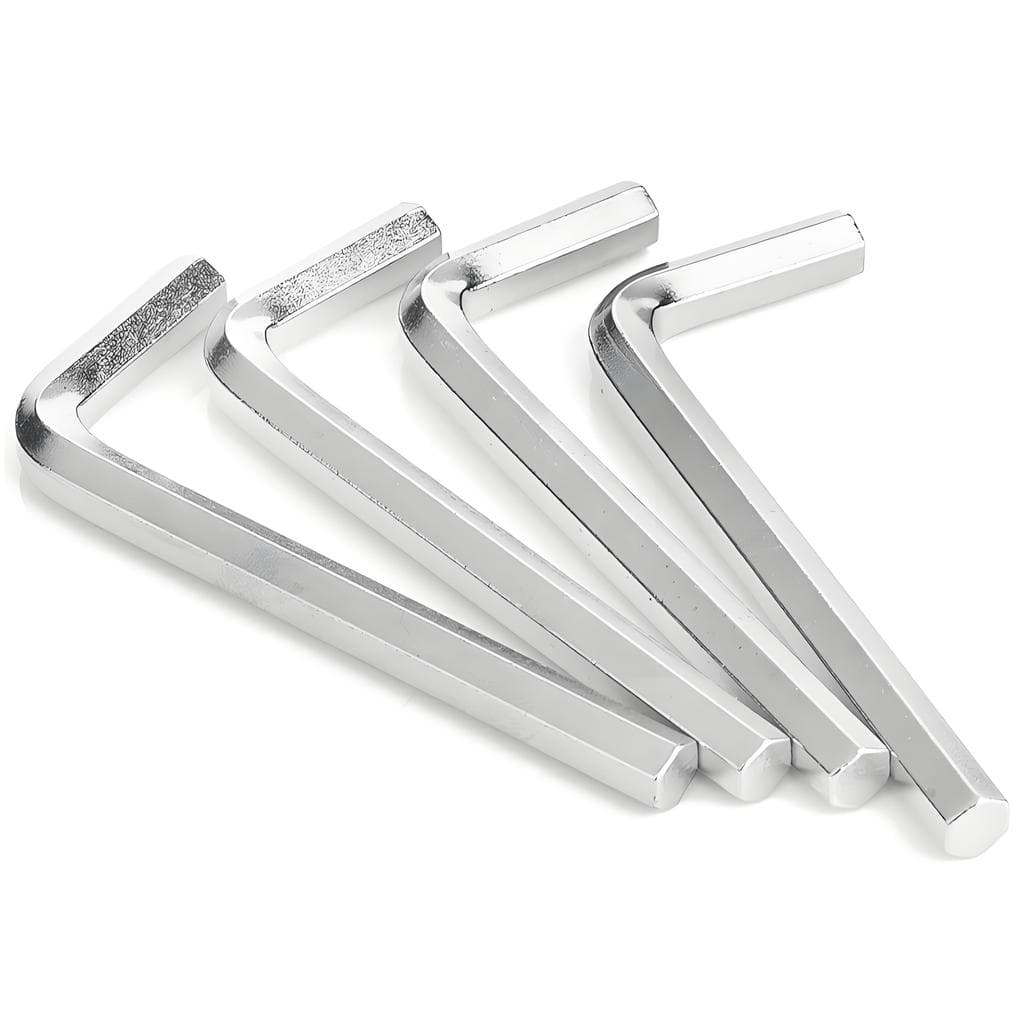 Chave Allen em forma de L, alça de cabeça plana única, chave de cabeça esférica interna de 6 ângulos, chave de fenda peq