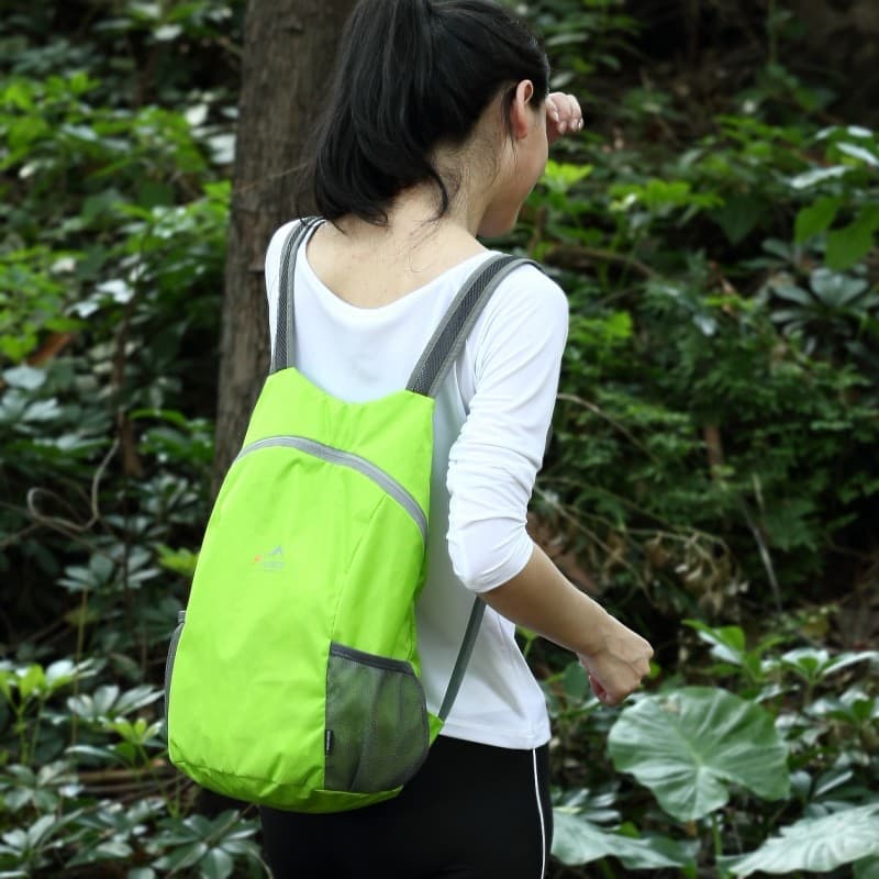 Ao ar livre dobrável mochila saco de viagem feminino Ultra-leve saco de pele lazer Fitness esportes saco à prova dwaterp