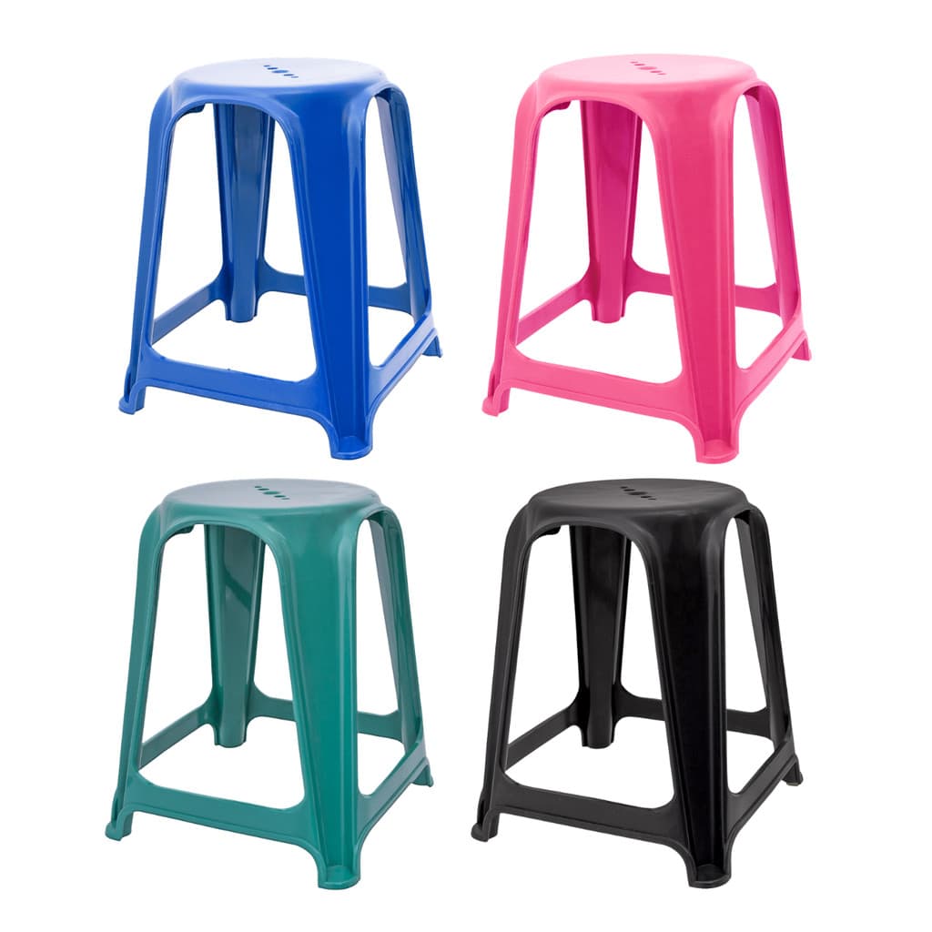 Kit 4 Banquinho De Plastico Banco Adulto 45cm