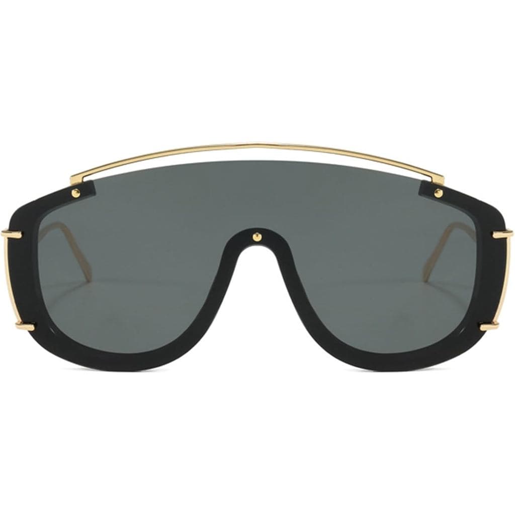 Trendy Oversized Sunglasses for Women Retro Big Shield Aviator Sun Glasses UV Protection Once Piece Lens