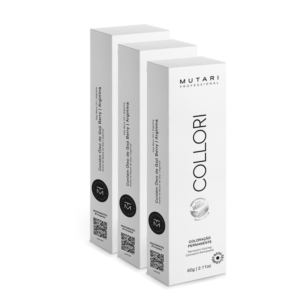 Kit 3 Tintas Collori Louro Muito Claro Cinza 9.1 Mutari