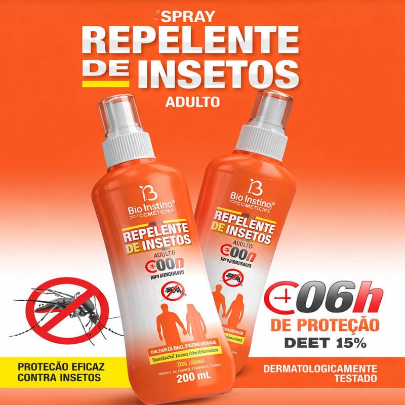 Repelente de Insetos uso Adulto Oil Free 200ml até 06 horas