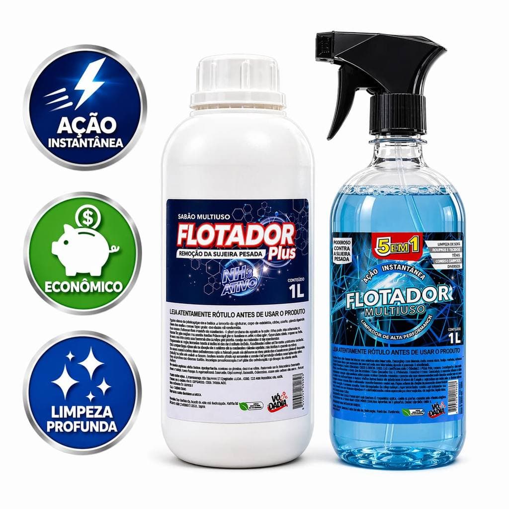 Flotador Limpador Multiuso 5 em 1 Plus Removedor de Manchas
