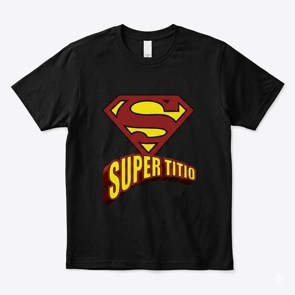 Camisa Estampa Super Titio Tio Ideia de Presente Personalizada