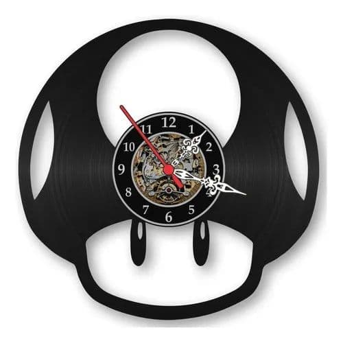 Relógio Parede Super Mario Tutti Vinil Lp Decoração Retrô