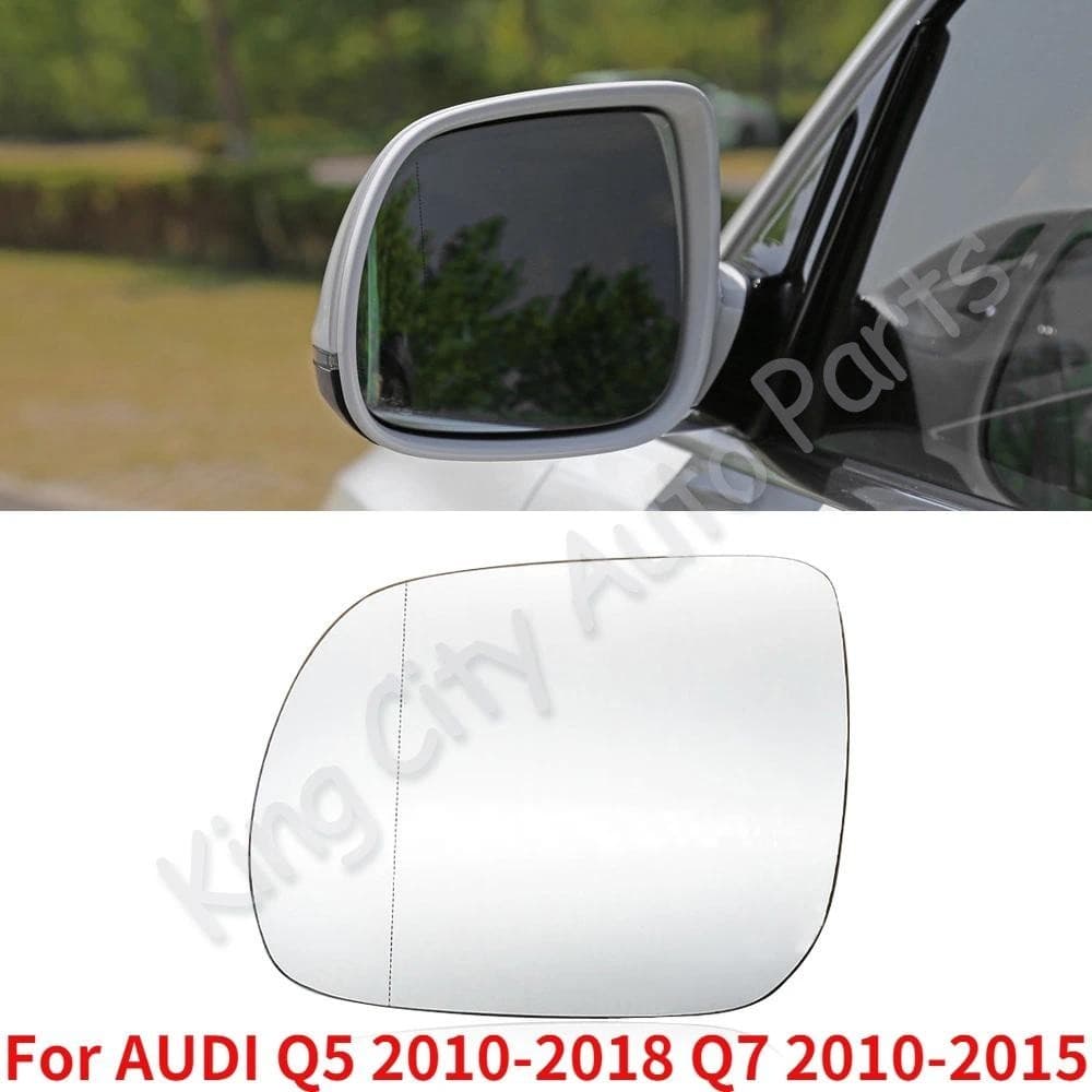 CAPQX Para AUDI Q5 2010-2018 Q7 2010-2015 Carro Com Aquecimento Espelho Retrovisor Lateral De Vidro Reverso Lente Branca