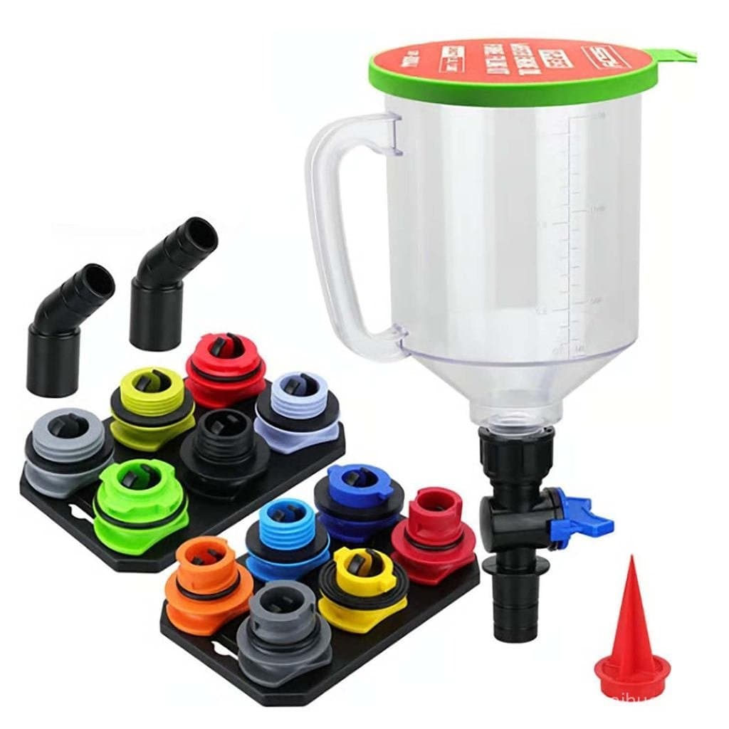 Conjunto de 17 Peças de Funis para Óleo de Motor 1,36 qt Kit de Funil para Óleo de Motor Automotivo Sem Derramamento com