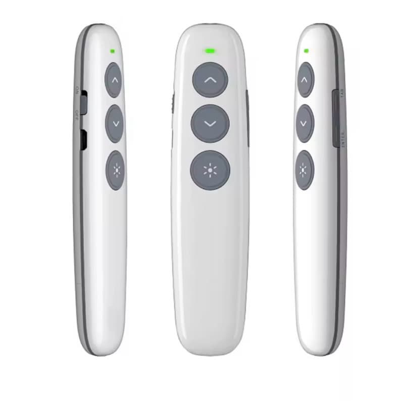 Apresentador sem fio RF, USB Recarga de Energia, Controle Remoto PPT, Reunião, Treinamento e Ensino, 2.4GHz