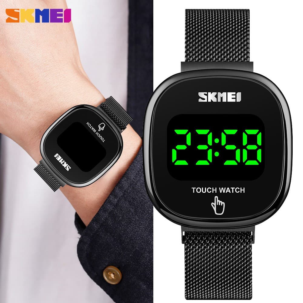 Relógio Digital Skmei com Tela Touch LED e Exibição de Data, Relógio à Prova d'Água para Mulheres, Relógio Feminino
