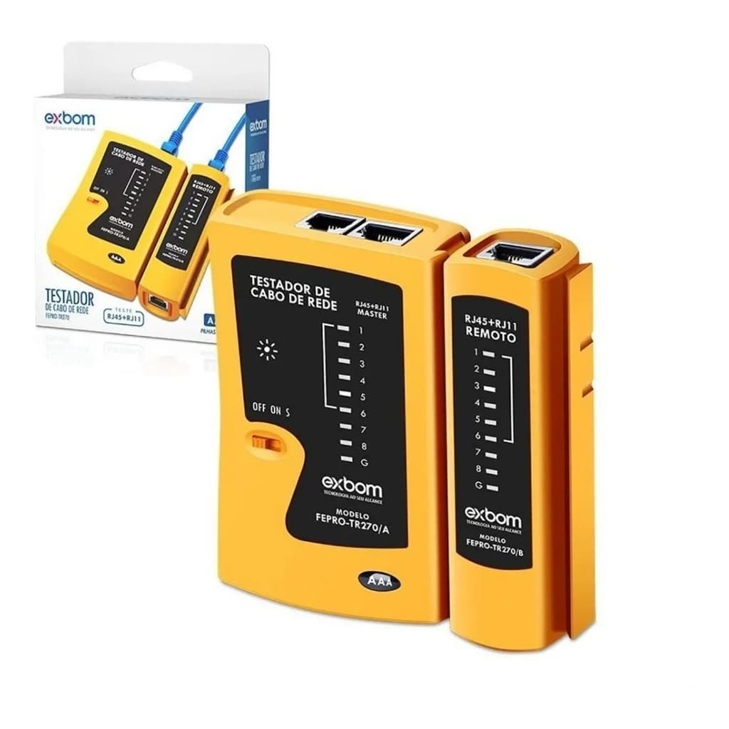 Testador Teste Crimpagem Cabo Rede Lan Rj45 Rj11