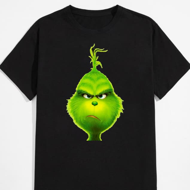 CAMISETA GRINCH ROSTO UNISSEX CAMISA PERSONAGEM.