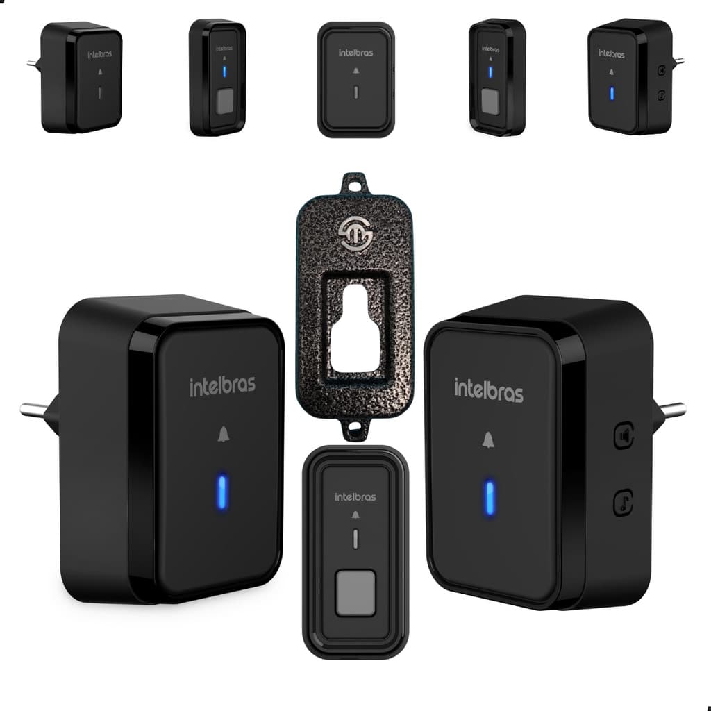 Campainha Sem Fio Intelbras CIB 101S 2 Salas Com Protetor Antivandalismo Uso Externo