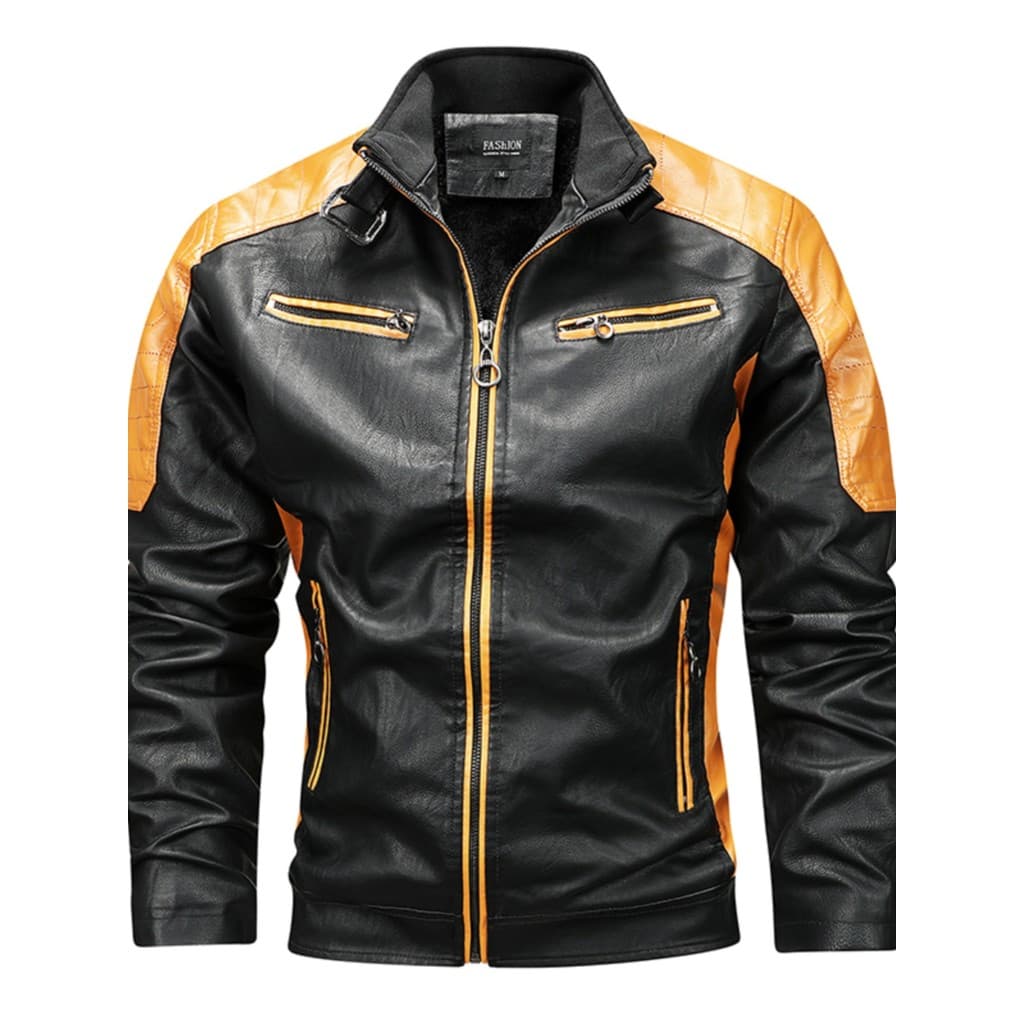 Americano Retro motocicleta jaqueta de couro masculino outono inverno solto rufião bonito couro do plutônio fabricante r