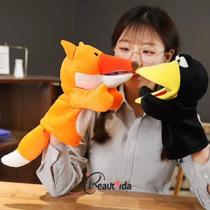 JOPNE Fantoche De Brinquedo Para Crianças Kawaii Brinquedos Recheados Panda De Tubarão Dedo De Animais Mão