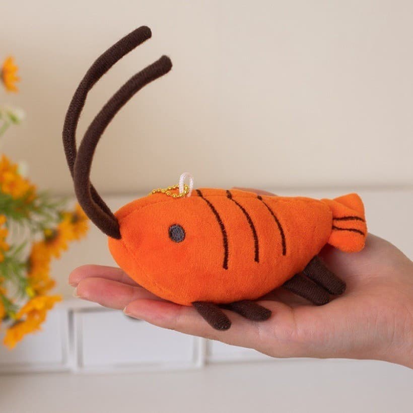 Super macio toque bonito Kura camarão boneca brinquedo de pelúcia engraçado lagosta boneca pingente meninos meninas aniv