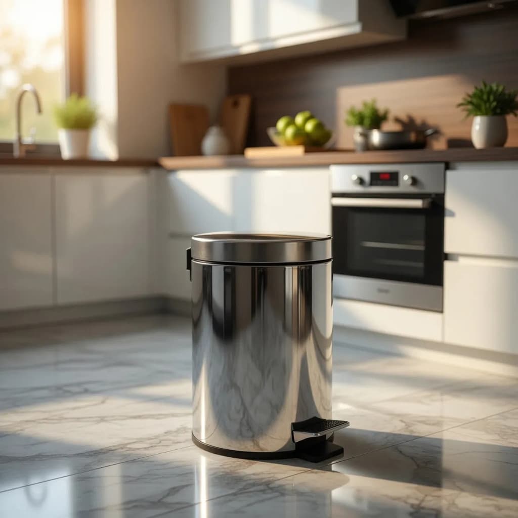 Lixeira Inox 3l Pedal Compacta Higiênica Banheiro Cozinha