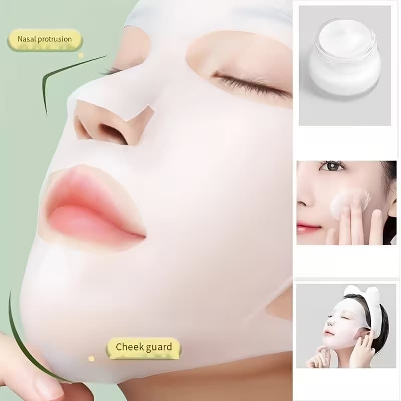 1/3/5 Máscara de Rosto de Silicone Reutilizáveis Projetadas para Prevenir a Evaporação