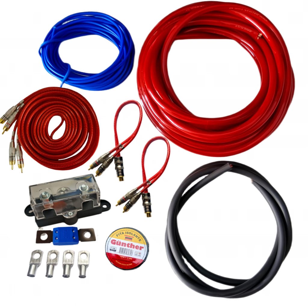 Kit Fiação Som Modulo 2000 Á 3000wRMS 100% COBRE 21MM