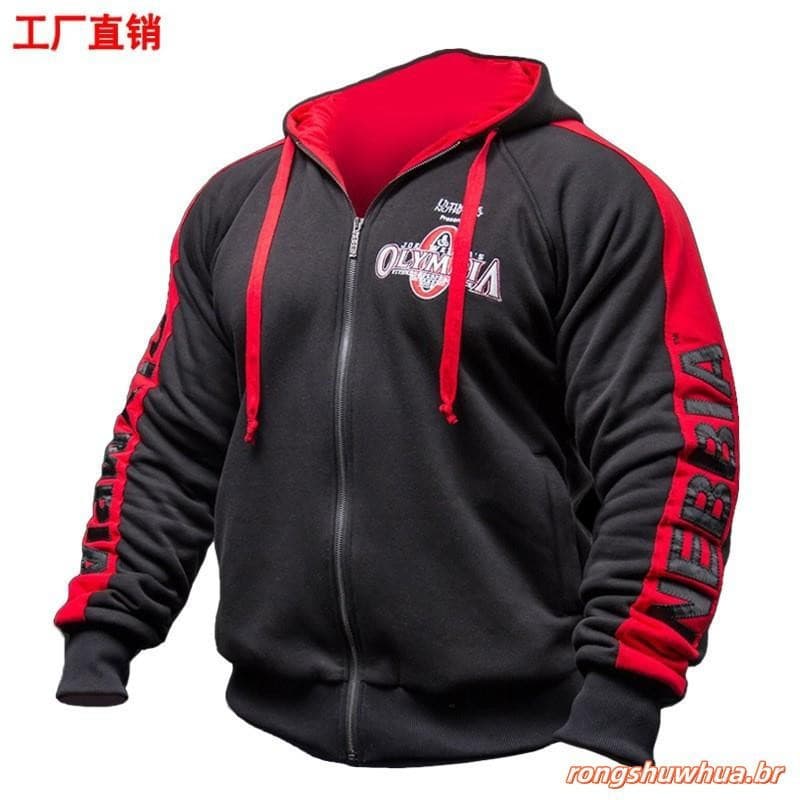 2025 Novo Moletom OLYMPIA Fitness Bodybuilding, Roupas Esportivas, Jaqueta com Capuz Masculina CBID