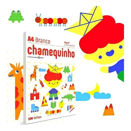 Kit 2 Pacote Papel Sulfite A4 Chamequinho 100 Folhas Chamex