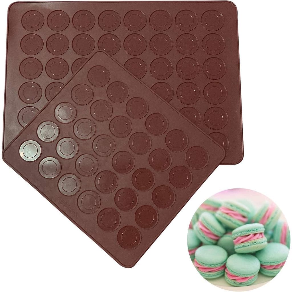 Silicone Macaron Baking Mats, 2 Non-Stick Silicone Baking Mats, Food Safe Baking Mat, Great For Macaron, Cookies, Bread,